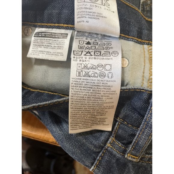 Levi's 511 men's jeans Medium Slightly Distressed Wash 29x32 100% Cotton - Picture 9 of 11